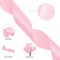 Pink Ribbon 1 1/2 inch, 100 Yards Pink Satin Ribbon, Ribbon for Gift Wrapping, Ribbon for Flower Bouquet, Fabric Polyester Ribbons for Crafts, Slik Hair Ribbon for Wedding Pink Bow Party Decorations